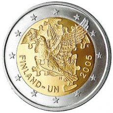 Finland 2 Euro 2005, 60 Jaar VN en 10 Jarig Lidmaatschap EU, FDC