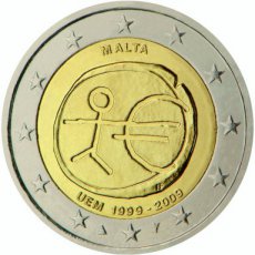 Malta 2 Euro 2009, EMU 10 Jaar Euro, FDC