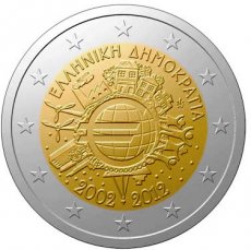 Griekenland 2 Euro 2012, 10 Jaar Chartale Euro, FDC