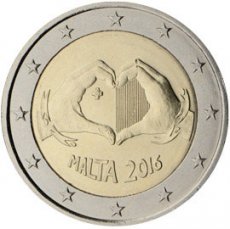 Malta 2 Euro 2016, De Liefde, Zonder Muntmeesterteken, FDC
