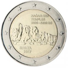 Malta 2 Euro 2017, Hagar Qim Zonder muntmeesterteken, FDC