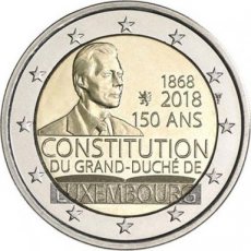 Luxemburg 2 Euro 2018, Grondwet met muntmeesterteken Leeuw, FDC