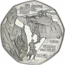 Austria, 5 Euro Silver 2015 Bundesheer, UNC