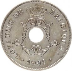 Belgium, 10 Centimes 1904 FR, Morin 262, XF/AU