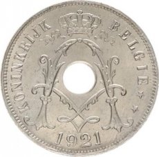 Belgium, 25 Centimes 1921 FL, Morin 325, XF/AU